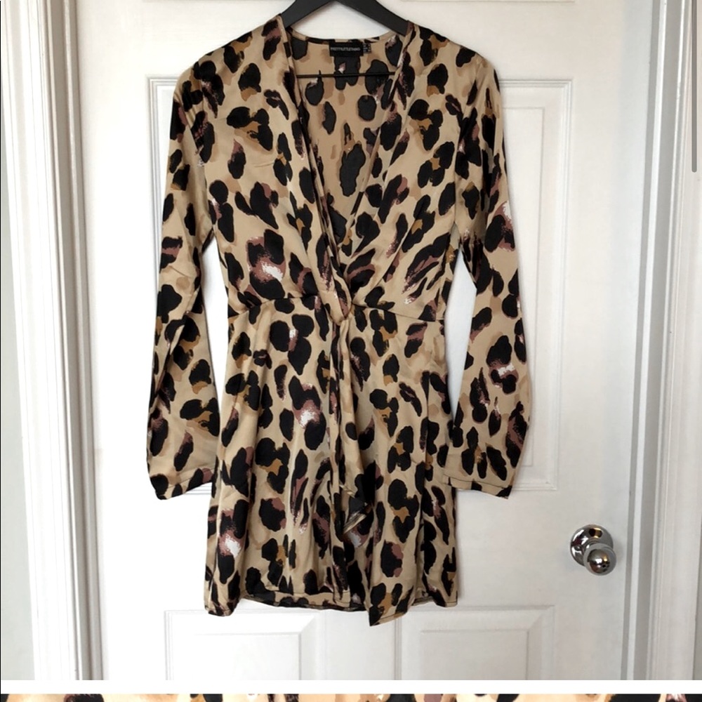 PLT leopard mini dress